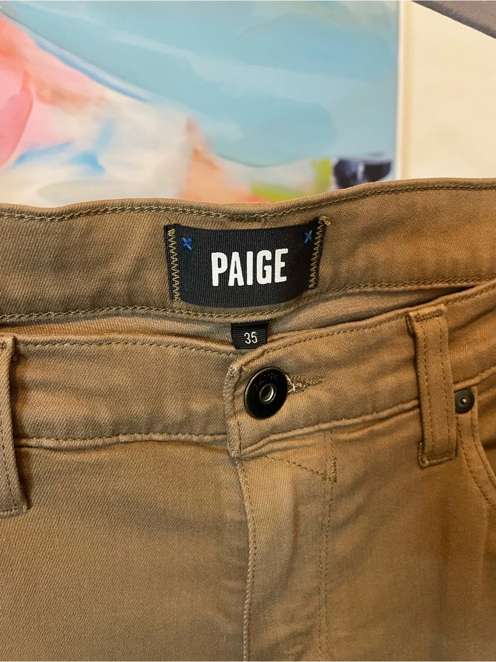 PAIGE Tan Straight-Leg Pants men’s‎ size 35